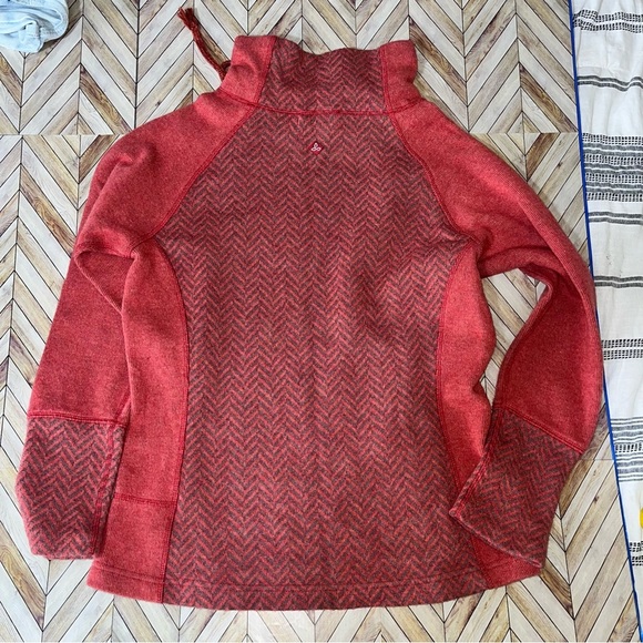 PRANA LUCIA SWEATER Wool Blend Pullover Red Medium Outdoor Hiking Casual Active - Picture 12 of 13